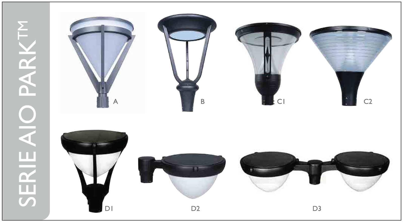 Luminaria FV Serie AIO PARK  130 lm/W